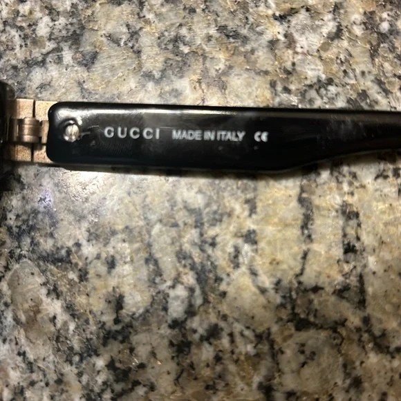 Gucci Black Sunglasses with Gold Case - Picture 4 of 6